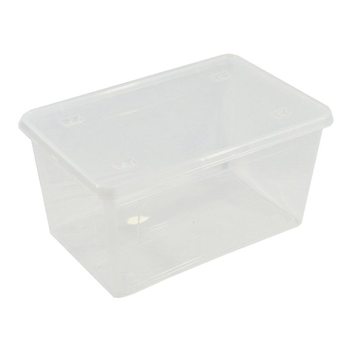 Art Plast Boîte de rangement polyvalente transparente avec couvercle 44 l Art Plast Boîte de rangement polyvalente transparente avec couvercle 44 l