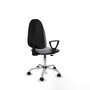 PIQUERAS Y CRESPO Chaise de bureau Algarra, Simili cuir gris, Base chromée