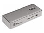 Startechcom Docking Station 12 en 1 - Station d'accueil USB-C KVM double portable avec double moniteur 4K 60Hz, Ethernet Gigabit, charge 90W+45W