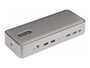 Startechcom Docking Station 12 en 1 - Station d'accueil USB-C KVM double portable avec double moniteur 4K 60Hz, Ethernet Gigabit, charge 90W+45W