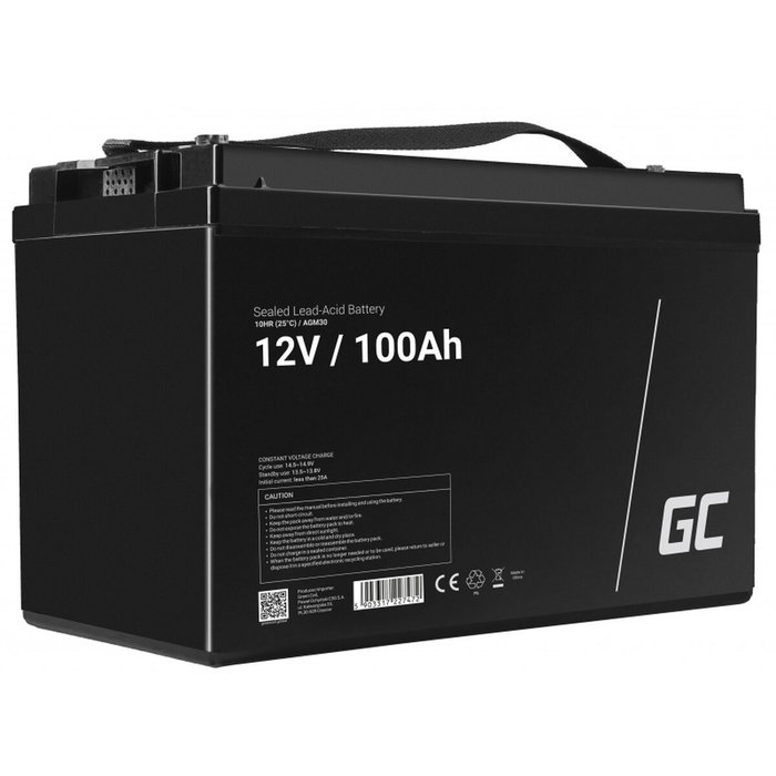 Green Cell AGM30 Batterie pour Système d'Alimentation Sans Interruption 100 Ah 12 V Green Cell AGM30 Batterie pour Système d'Alimentation Sans Interruption 100 Ah 12 V
