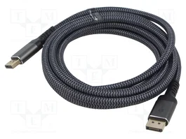 GOOBAY Câble DisplayPort 2.1, 3m, Textile