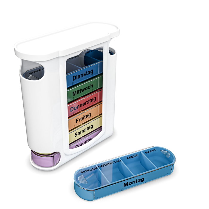 Weinberger Pilulier hebdomadaire en boîte, multicolore