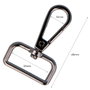 Innspiro Mosquetón con anneau rectangulaire Zamak Nickel Noir 26 mm (Lot de 5)