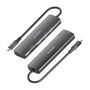 Hub USB Aisens USB-C DOCK 6 EN 1 Gris
