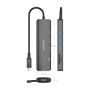 Hub USB Aisens USB-C DOCK 6 EN 1 Gris