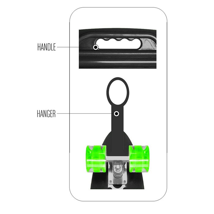 Stamp Skateboard SKIDS CONTROL Vert avec roues lumineuses