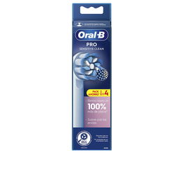 Oral-B Têtes de Brosse SENSITIVE CLEAN 4 Unités pour Brosse à Dents Électrique, Nettoyage Doux des Gencives