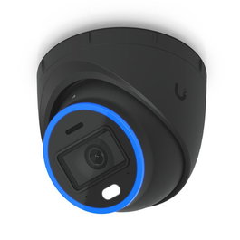 Ubiquiti Caméra dôme intérieur/extérieur Turret 4K 8MP PoE+ avec vision nocturne IR, reconnaissance faciale et audio bidirectionnel - Angle ultra-large 109.9°
