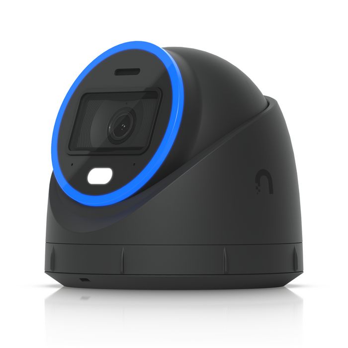 Ubiquiti Caméra dôme intérieur/extérieur Turret 4K 8MP PoE+ avec vision nocturne IR, reconnaissance faciale et audio bidirectionnel - Angle ultra-large 109.9°