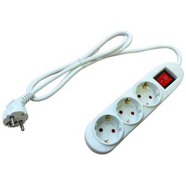 Homelux Base Multiple avec Interrupteur, 3 Prises, Câble 1,5m