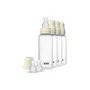 Bibs Pack de 4 biberons avec tétine silicone embout rond, 270 ml, Ivory