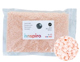 Innspiro Rocaille de verre ronde ivoire rosé 2,3 mm 500g