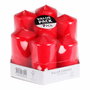 Basics Ensemble de 7 bougies en cire rouge de ø55 mm