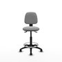 PIQUERAS Y CRESPO Tabouret Isso Asynchrone Tissu Gris clair