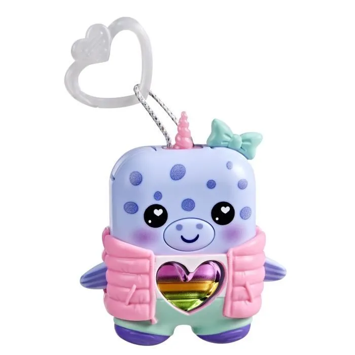 Hasbro Nano-mals Bubbly le narval - Compagnon électronique interactif pour enfants dès 5 ans, plus de 70 réactions, jouet de poche