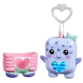 Hasbro Nano-mals Bubbly le narval - Compagnon électronique interactif pour enfants dès 5 ans, plus de 70 réactions, jouet de poche