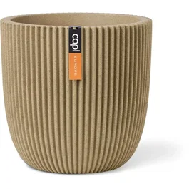 CAPI EUROPE Pot de fleurs boule Groove NL - 35 x 34 cm - Beige