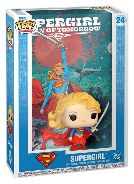Funko Pop! Comic Cover DC Supergirl - Figure de collection avec fond de couverture, 10,4 cm - Réf. 90455 Funko Pop! Comic Cover DC Supergirl - Figure de collection avec fond de couverture, 10,4 cm - Réf. 90455