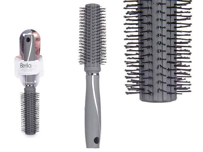 BERILO Brosse à cheveux bouclés Gris Siliconé BERILO Brosse à cheveux bouclés Gris Siliconé
