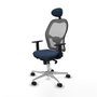 Piqueras y Crespo Chaise de Bureau avec Appui-tête 1D086N1 Blue marine