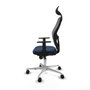 Piqueras y Crespo Chaise de Bureau avec Appui-tête 1D086N1 Blue marine