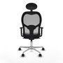 Piqueras y Crespo Chaise de Bureau avec Appui-tête 1D086N1 Blue marine