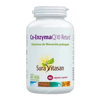 SURA VITASAN Co-Enzyma Q10 Retard 60 Capsules Complément Alimentaire Coenzyme Q10 Ubiquinone 200 mg SURA VITASAN Co-Enzyma Q10 Retard 60 Capsules Complément Alimentaire Coenzyme Q10 Ubiquinone 200 mg