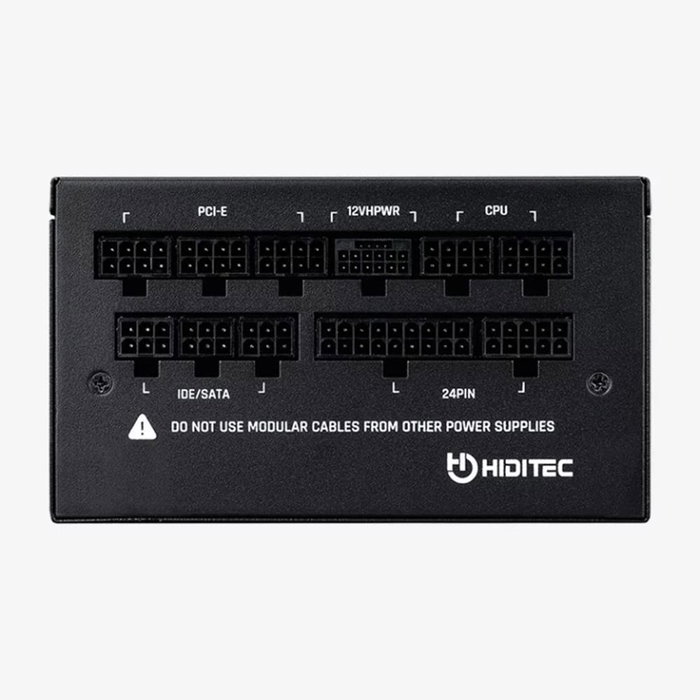 Alimentation Hiditec GDX1050 V2 1050W ATX 3.0 PCIe 5.0 80 Plus Gold Noire