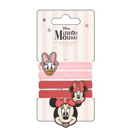 Cerdá Accessoires pour cheveux Minnie - Élastiques à cheveux - Lot de 4 pièces - 6.5 x 12.5 cm - À partir de 3 ans