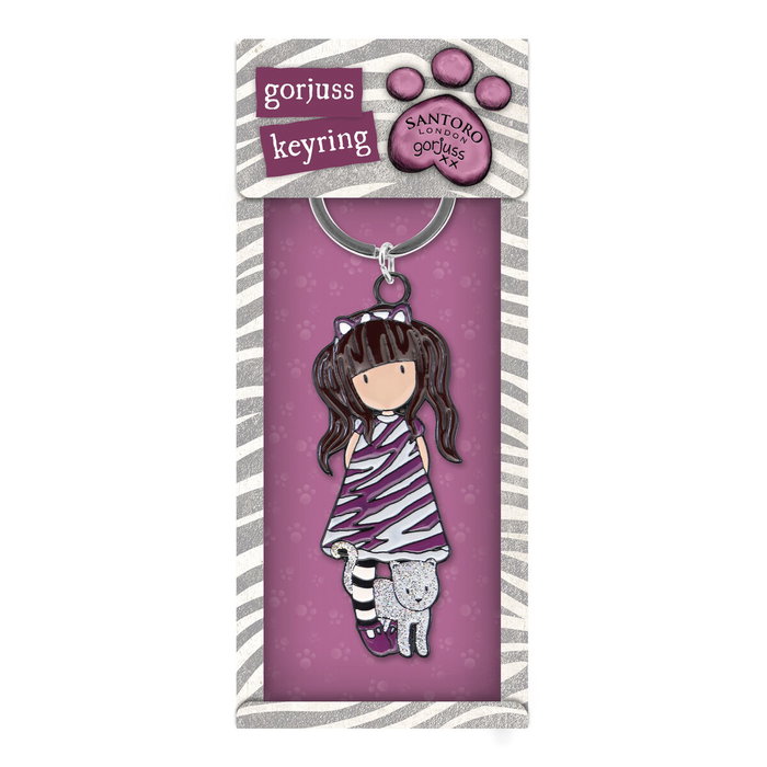 Porte-clés Gorjuss Purrrrrfect love Léopard 12 Pièces