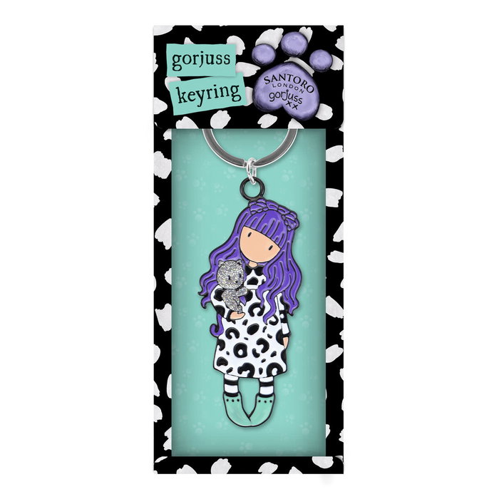 Porte-clés Gorjuss Purrrrrfect love Léopard 12 Pièces