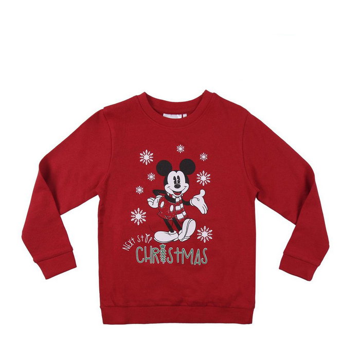 Sweat sans capuche enfant Mickey Mouse Rouge 6 ans