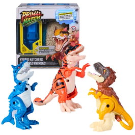 Spin Master Dinos Criaturas Hybrides Primal Hatch 6075091 - Œuf Dinosaure Hybride 10 cm avec Scanner et Seringue, Multilingue