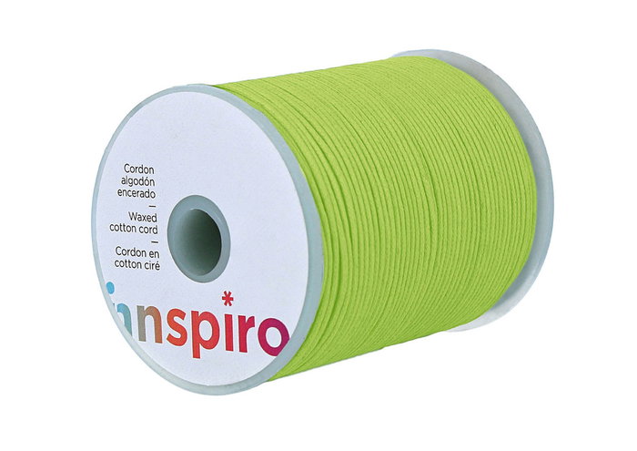 Innspiro Cordon en coton ciré fin vert clair 2,0 mm 100 m Innspiro Cordon en coton ciré fin vert clair 2,0 mm 100 m