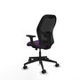 PIQUERAS Y CRESPO Chaise Alocén Synchrone/Traslack Pourpre et Noir