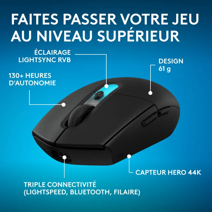 Logitech G G305 X Superlight Souris gamer sans fil - Noir