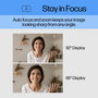 HP Webcam 620 - Résolution Full HD 1080p, Compatible Windows Hello et Zoom, Rotation 360°, Cache de Confidentialité et Microphones Antibruit