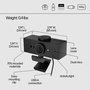 HP Webcam 620 - Résolution Full HD 1080p, Compatible Windows Hello et Zoom, Rotation 360°, Cache de Confidentialité et Microphones Antibruit