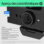HP Webcam 620 - Résolution Full HD 1080p, Compatible Windows Hello et Zoom, Rotation 360°, Cache de Confidentialité et Microphones Antibruit