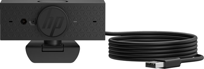 HP Webcam 620 - Résolution Full HD 1080p, Compatible Windows Hello et Zoom, Rotation 360°, Cache de Confidentialité et Microphones Antibruit