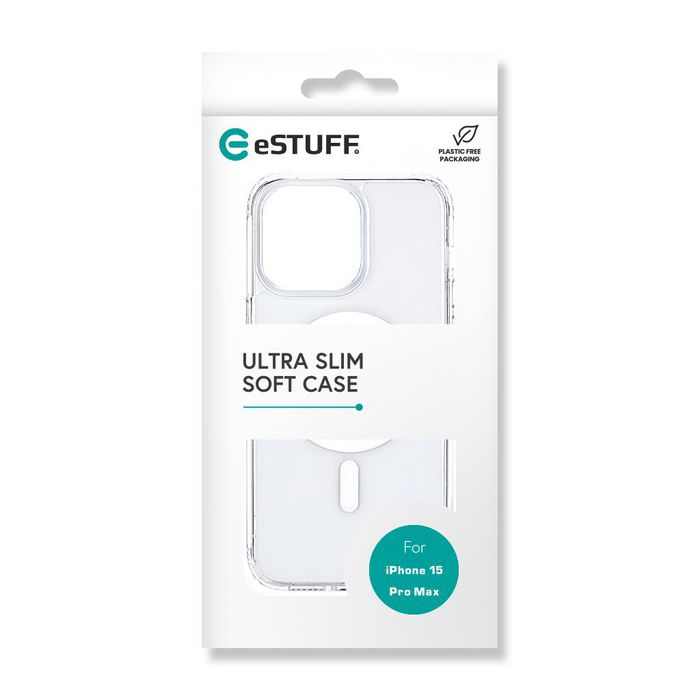 eSTUFF Coque hybride magnétique BERLIN pour iPhone 15 Pro Max - Transparente