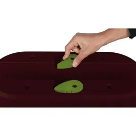 EDA - Jardinière OSAKA Cavaliere 19,5 L - 56 x 30,1 x H.20,6 cm - Rouge bourgogne - Pour balcons et rambardes