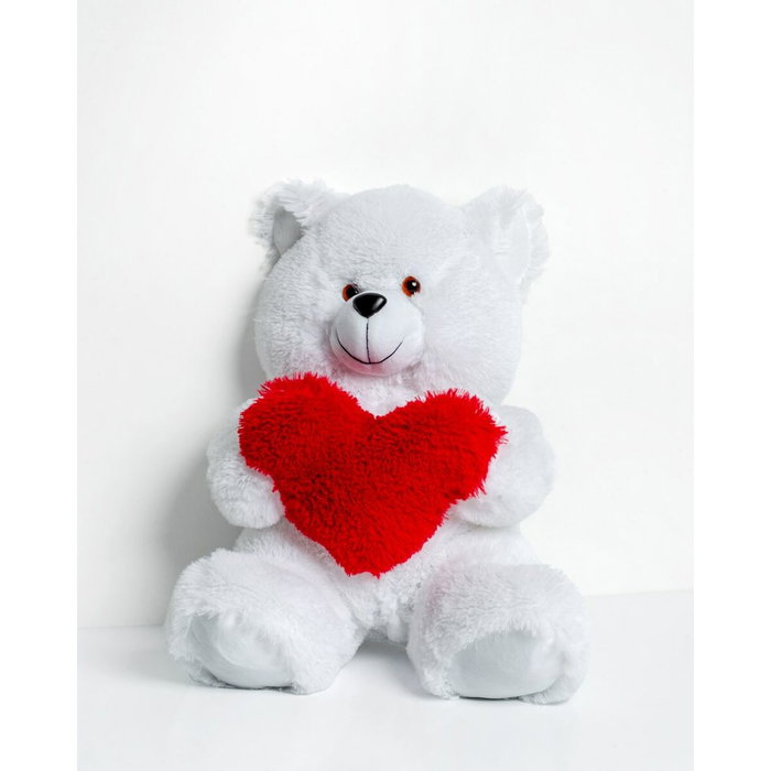 GO GIFT Ours en peluche Frank 50 WH Blanc avec Cœur GO GIFT Ours en peluche Frank 50 WH Blanc avec Cœur