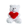 GO GIFT Ours en peluche Frank 50 WH Blanc avec Cœur