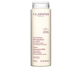 Clarins Lait Démaquillant Ultra-Doux Visage, Yeux et Lèvres Nettoyant Douceur pour Peaux Sèches à Normales, 200 ml