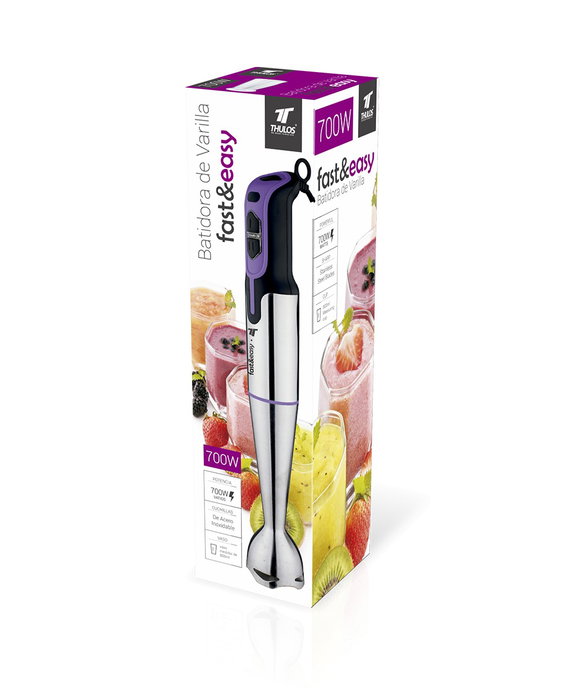 Thulos Batteur à main TH-BM512 700W Violet - 2 vitesses, pied inox, verre mesureur