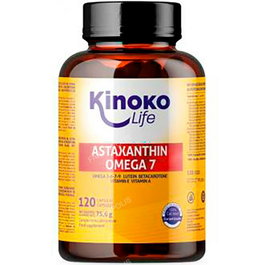 KINOKO LIFE ASTAXANTINA-OMEGA7 Huile d'Argousier 120 capsules