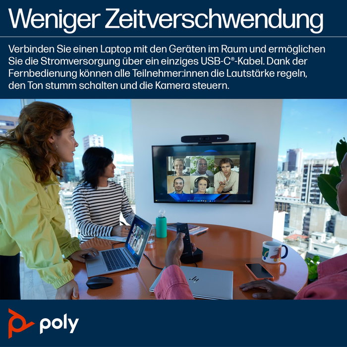 Poly Studio R30 Barre de vidéo 4K Ultra HD Gris