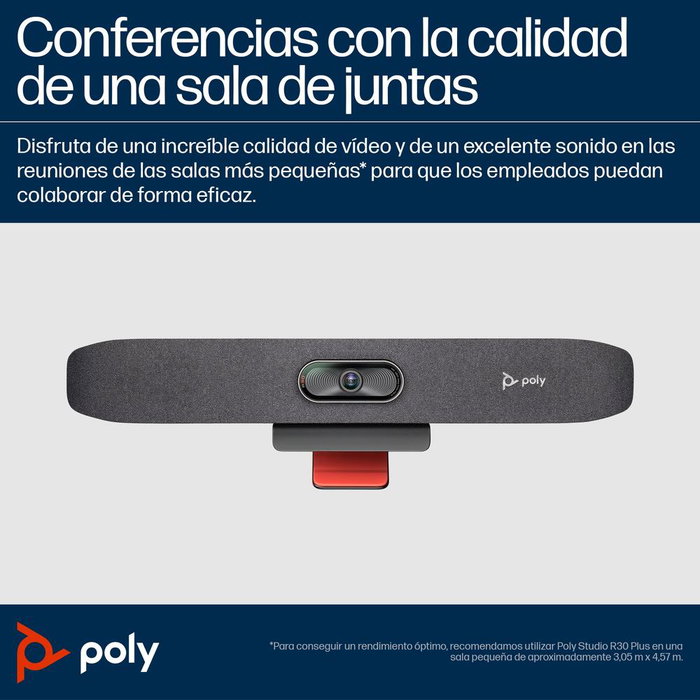 Poly Studio R30 Barre de vidéo 4K Ultra HD Gris